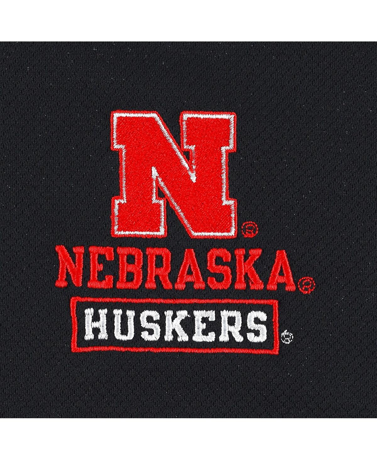 Shop Champion Men's  Black Nebraska Huskers Textured Quarter-zip Jacket