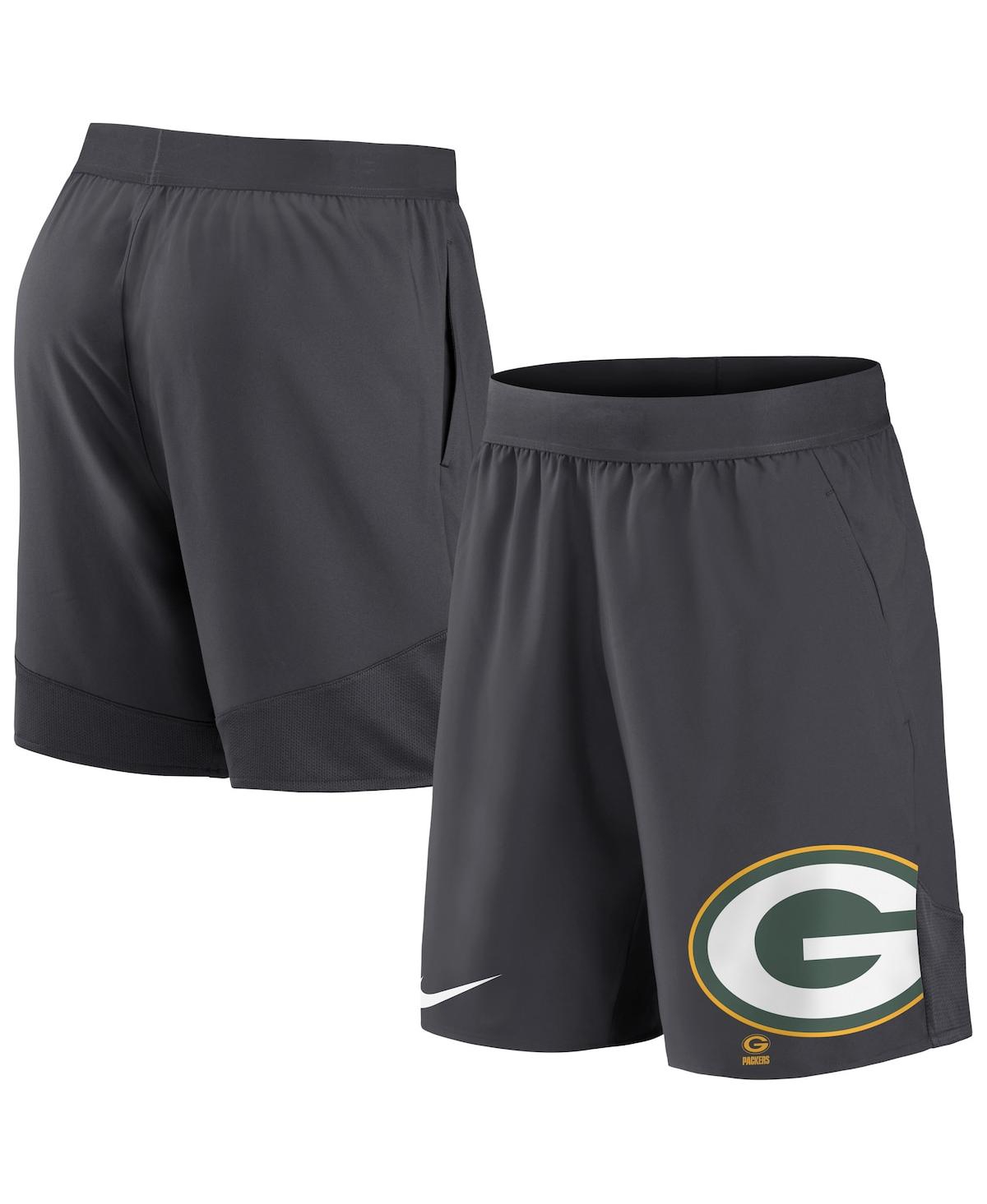 Nike Men's Dri-fit Stretch (nfl Green Bay Packers) Shorts In Black