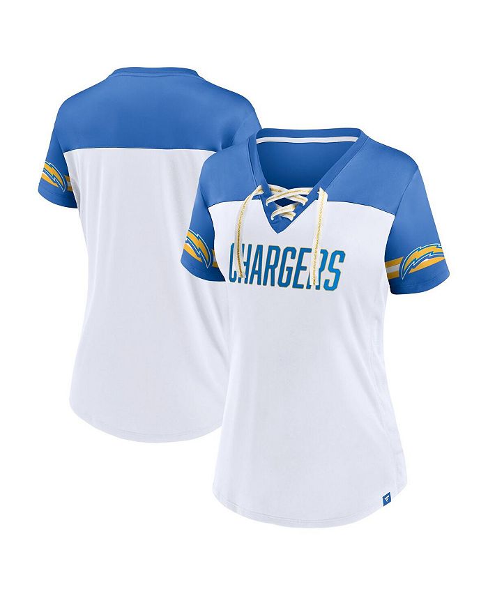 Fanatics Women's Branded White Los Angeles Chargers Dueling Slant