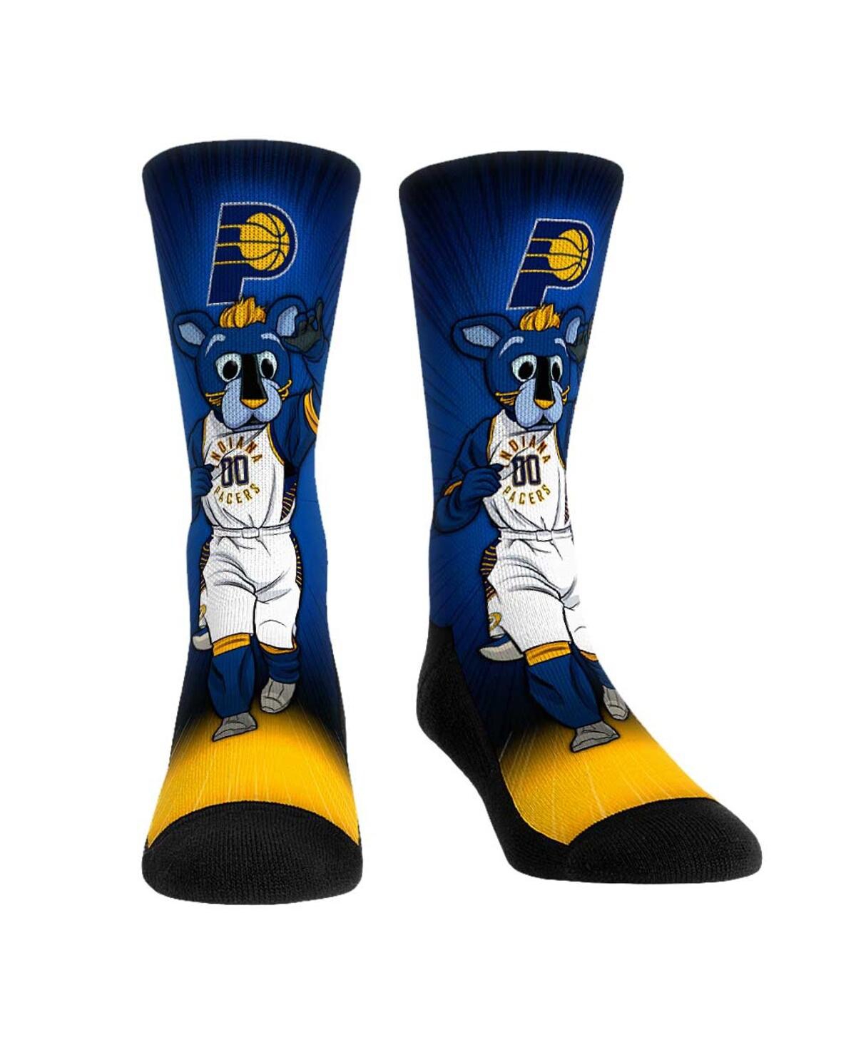Men's and Women's Rock 'Em Socks Indiana Pacers Mascot Pump Up Crew Socks - Multi