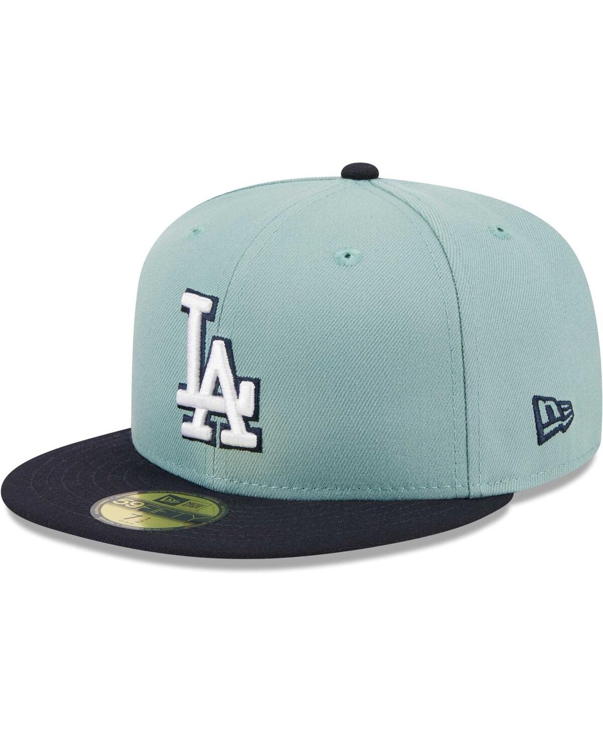 New Era Men's  Light Blue, Navy Los Angeles Dodgers Beach Kiss 59fifty Fitted Hat In Light Blue,navy