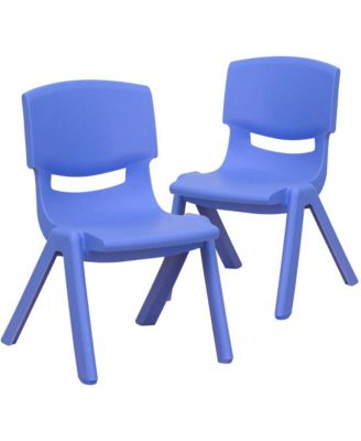 2 Pack Plastic Stackable School Chair With 10.5"H Seat, Preschool Chair