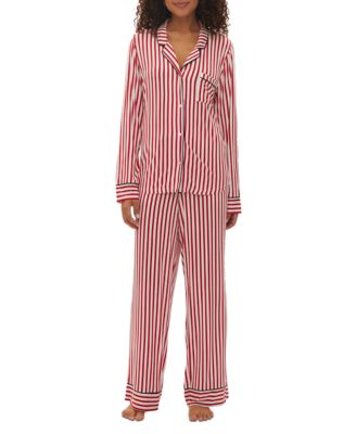 GAP - Women's 2-Pc. Notched-Collar Long-Sleeve Pajamas Set