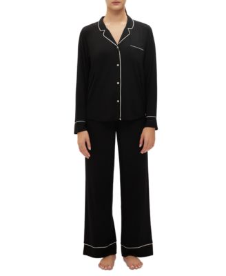 Clearance Womens Pajamas Set Classic Long Sleeve Button Down Laper