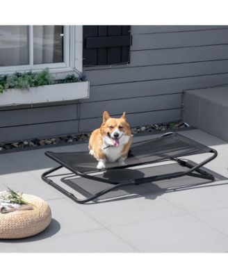 Cooling Elevated Dog Bed Foldable Portable Pet Cot W/ Breathable Fabric