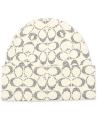 Women's Cuffed Metallic Jacquard Logo Beanie