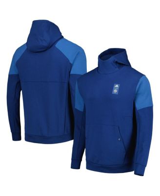 Men's Blue Seattle Sounders FC 2023 Player Travel Pullover Hoodie