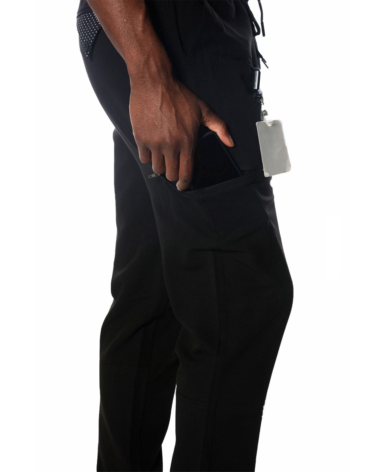Men's Hampton Open Bottom Scrub Pants For Short Men