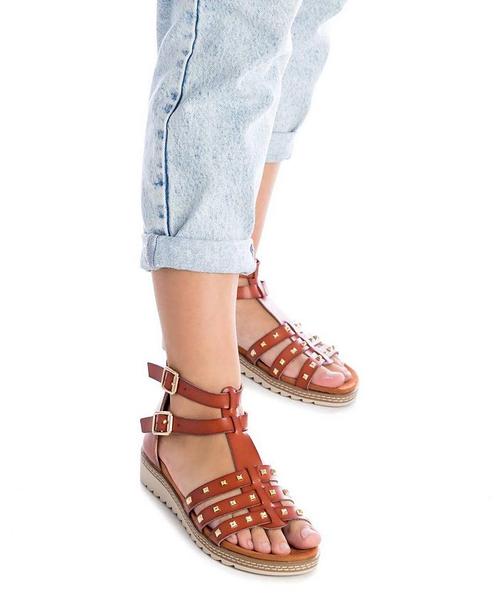 XTI Gold Metallic Mix Sandals 145398 main image 0
