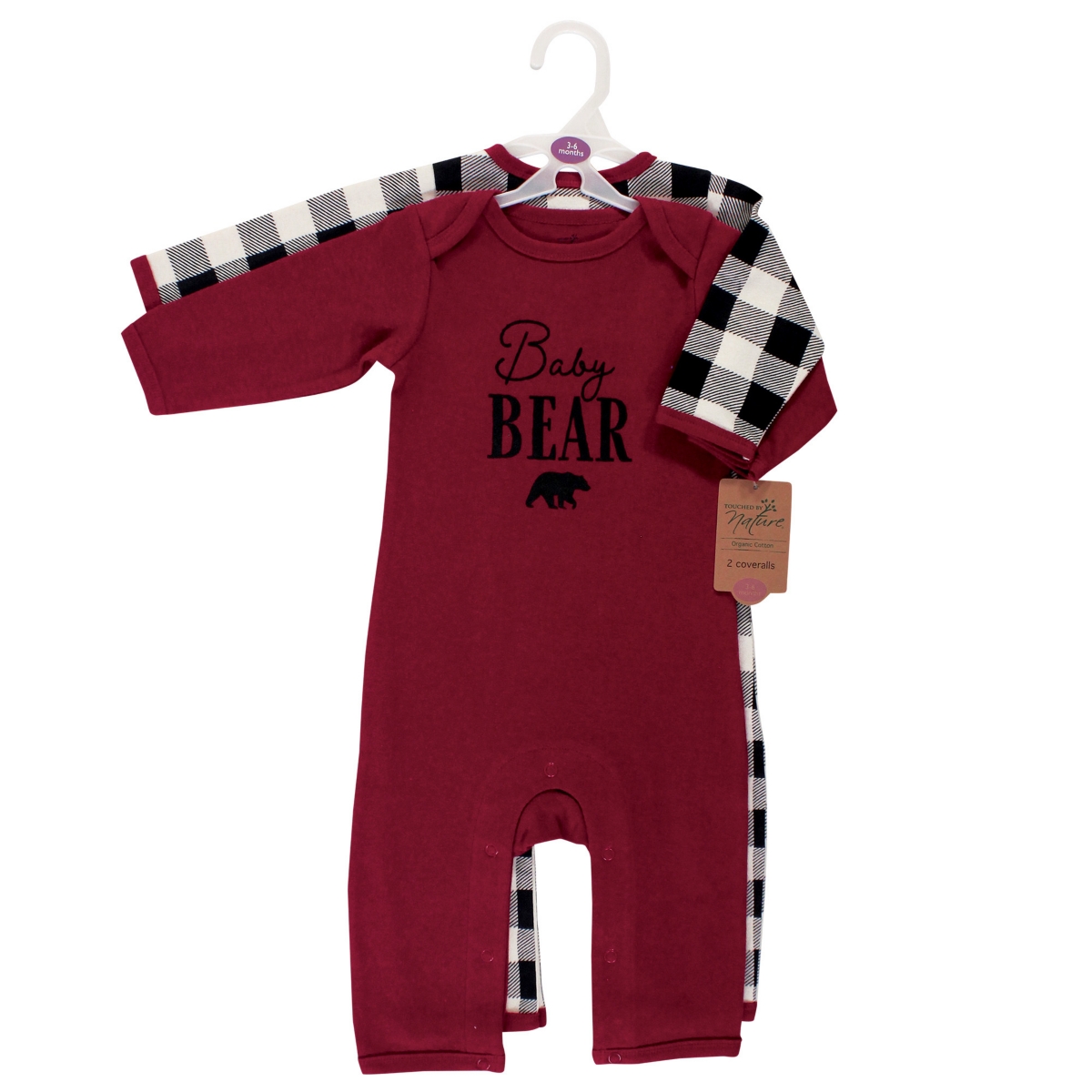 Touched by Nature Baby Boys Baby Unisex Holiday Pajamas, Baby Bear
