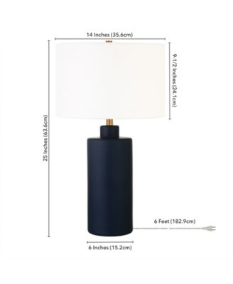 Carlina 25" Linen Shade Tall Ceramic Table Lamp