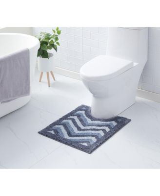 Ultra Soft Non Slip Shaggy Bath Rug - Chevron Design - Counter 20"x24"