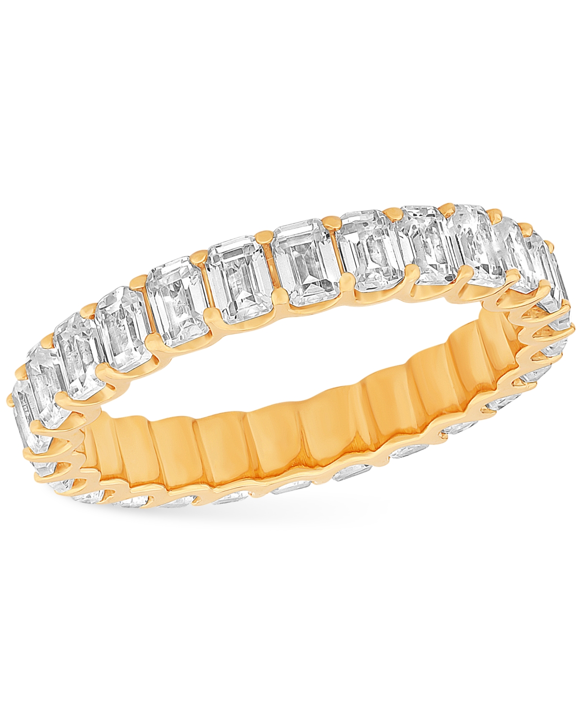 Macy's Diamond Emerald-cut Eternity Band (2 Ct. T.w.) In Platinum Or 14k Gold In Yellow Gold