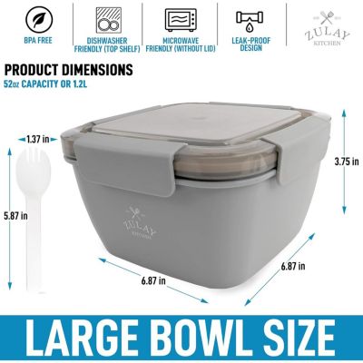 Leak Proof Salad Dressing Container To Go With Smart Lock Design