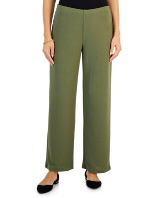 JM Collection - Women's New Shine Wide-Leg Pull-On Pants