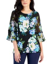 Macys floral tops online