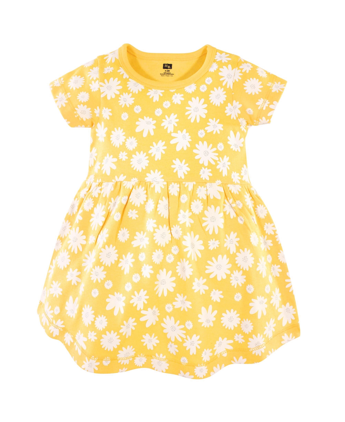Hudson Baby Baby Girls Cotton Short-Sleeve Dresses 2pk,- Yellow daisy