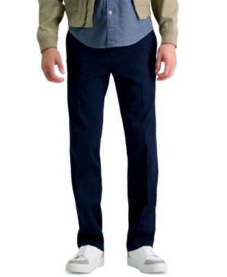 Men’s Premium No Iron Khaki Straight-Fit Stretch Flat-Front Pants
