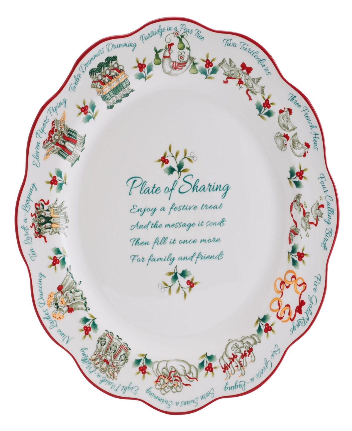 Pfaltzgraff 12 Days Of Christmas Platter In Assorted