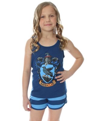 Girls Hogwarts House Crest Racerback Tank Shorts 2PC Pajama Set