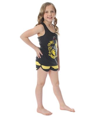 Big Girls Hogwarts House Crest Racerback Tank Shorts 2PC Pajama Set