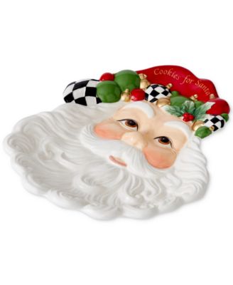 Christmas Tree Black and White Cookies for Santa Plate