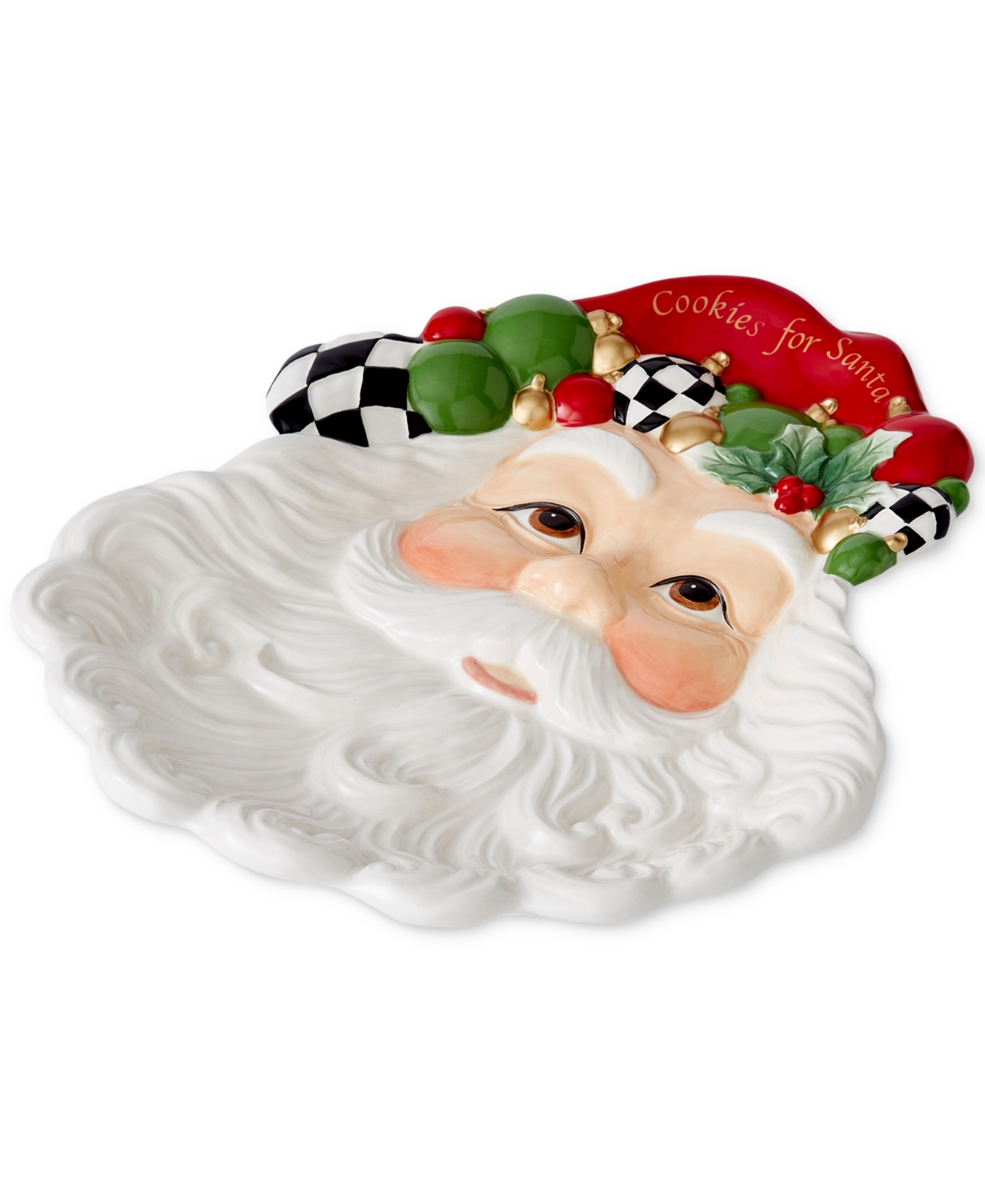 Spode Christmas Tree Black and White Cookies for Santa Plate