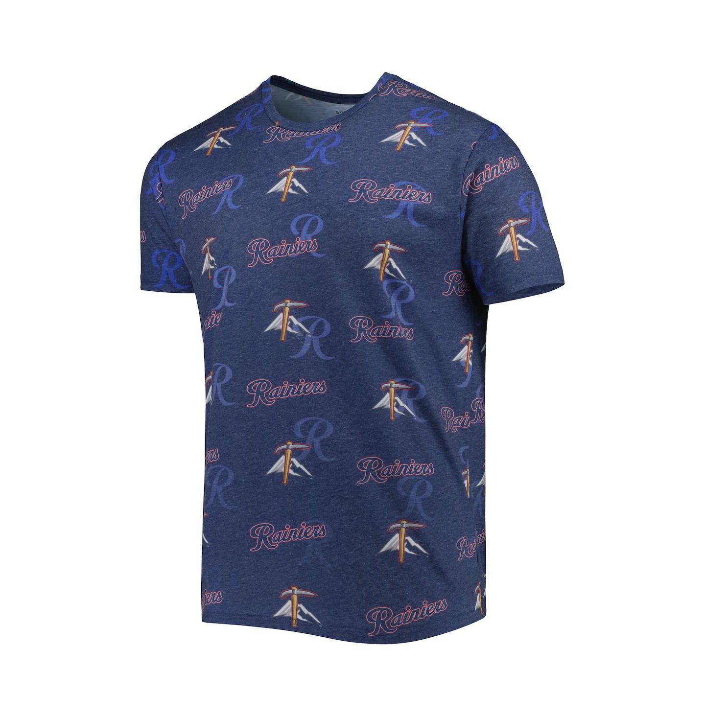 Мужская футболка Boxercraft Navy Tacoma Rainiers Allover Print Crafted — фото 3