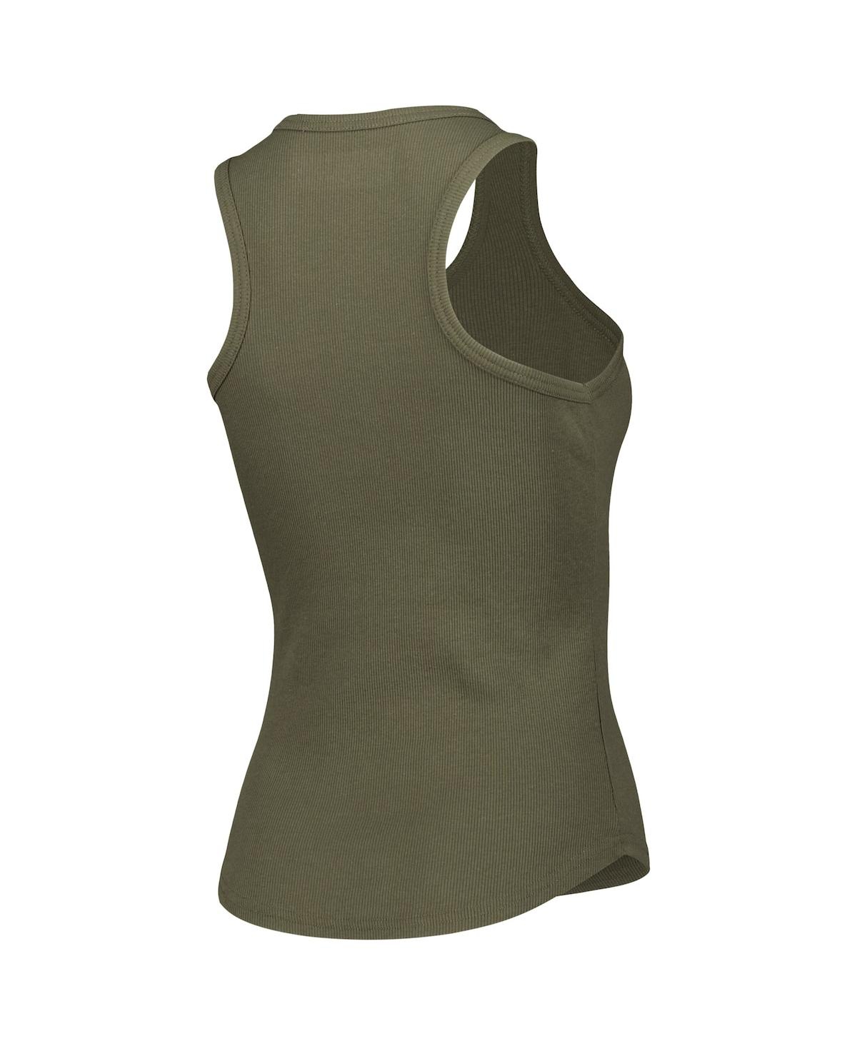Shop Boxercraft Women's Olive Michigan State Spartans Adrienne Tank Top In Green
