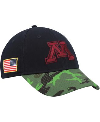 Men's Black, Camo Minnesota Golden Gophers Veterans Day 2Tone Legacy91 Adjustable Hat