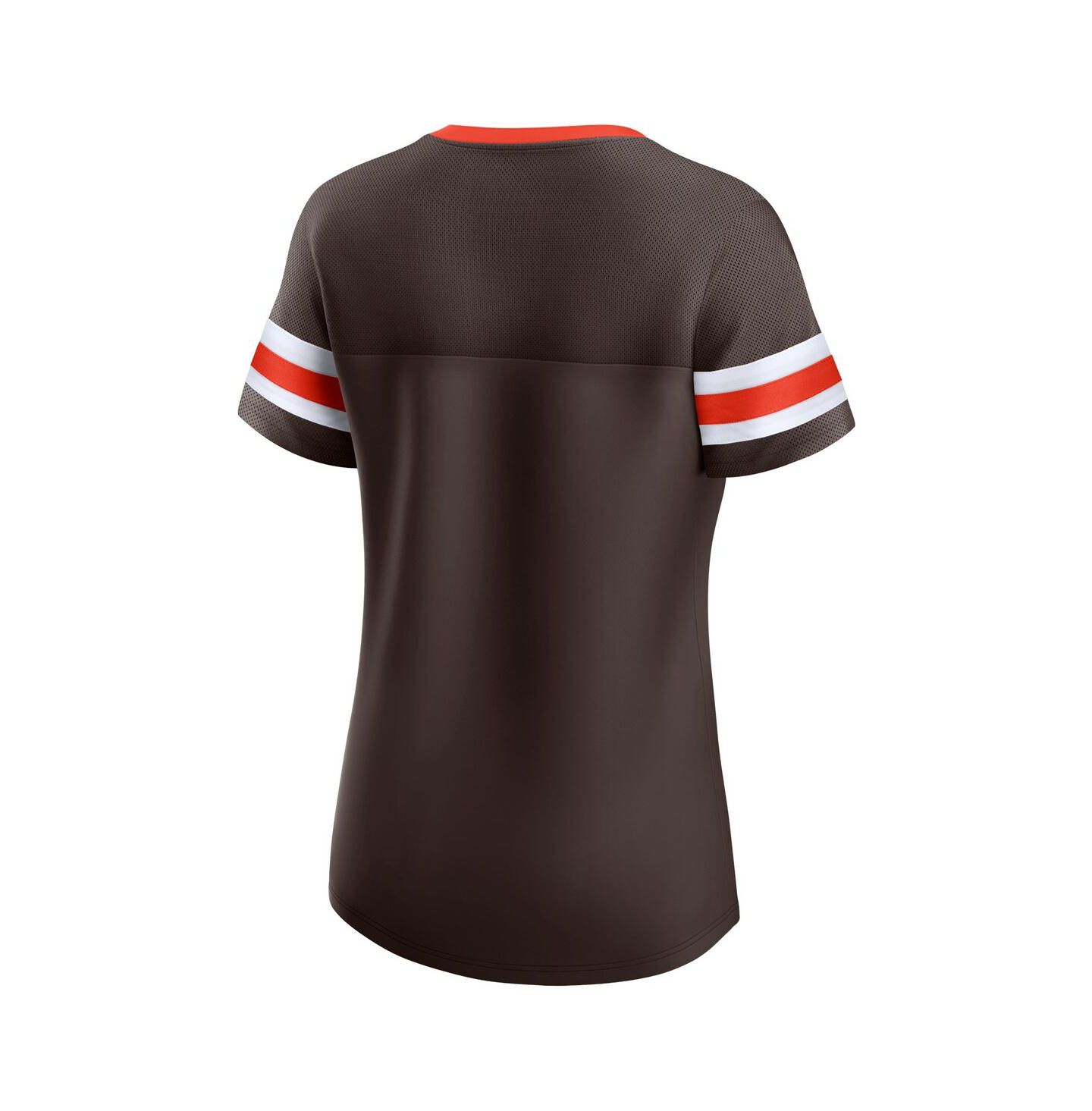 Женская футболка Fanatics Brown Cleveland Browns Original State Lace-Up — фото 4