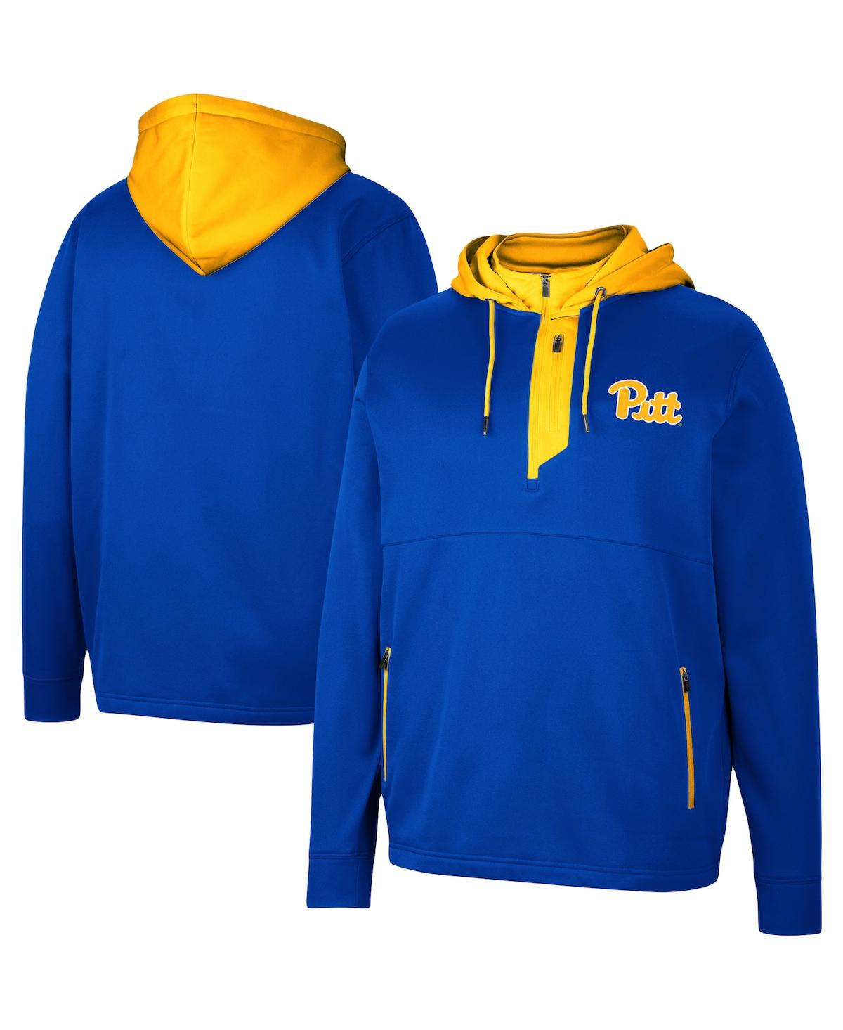 Shop Colosseum Men's  Royal Pitt Panthers Luge 3.0 Quarter-zip Hoodie