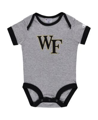 Infant Boys and Girls Black, Heather Gray Wake Forest Demon Deacons I Wanna Be Three-Pack Bodysuit Set