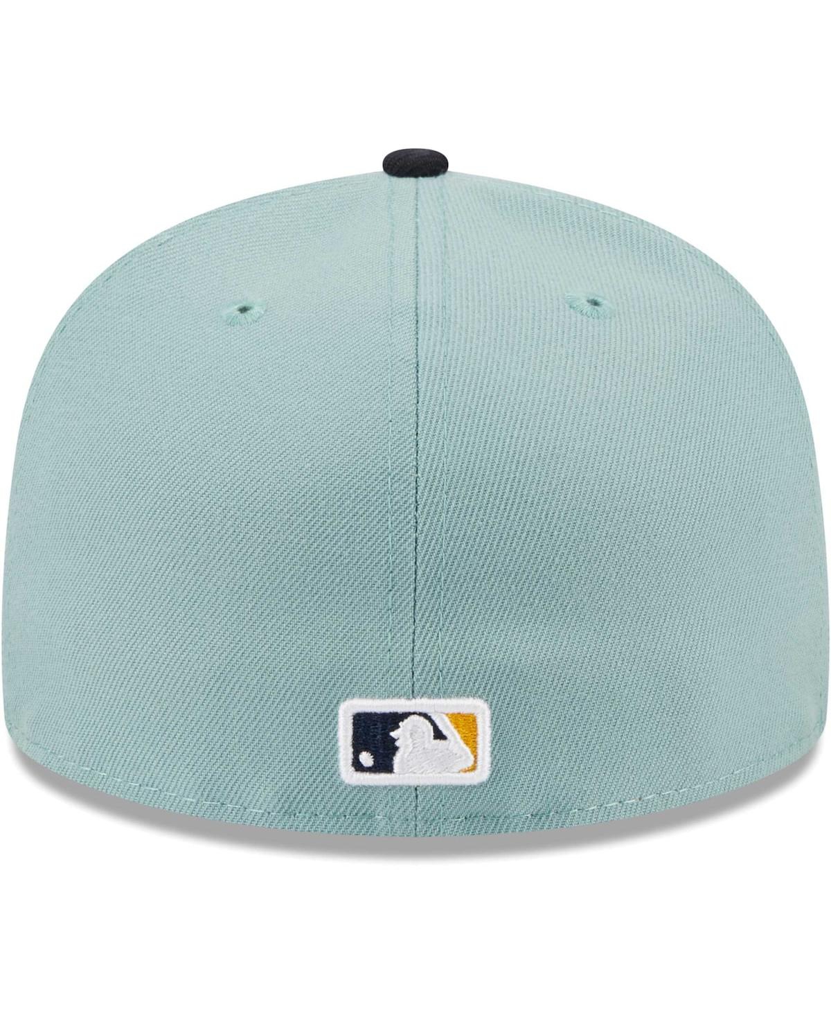 New Era Men's  Light Blue, Navy Detroit Tigers Beach Kiss 59fifty Fitted Hat In Light Blue,navy