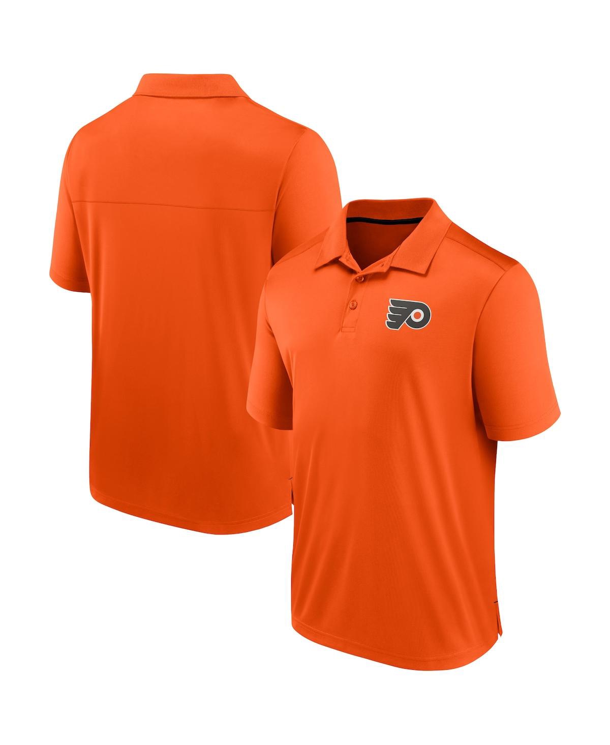 Shop Fanatics Men's  Orange Philadelphia Flyers Polo Shirt