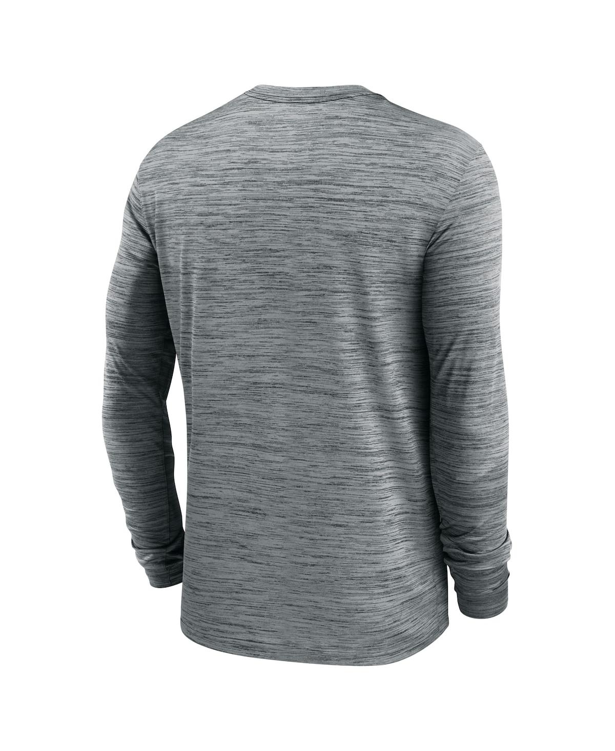 Men's NikeCleveland Browns Sideline Team Velocity Performance Long Sleeve T-shirt - Heather Gray