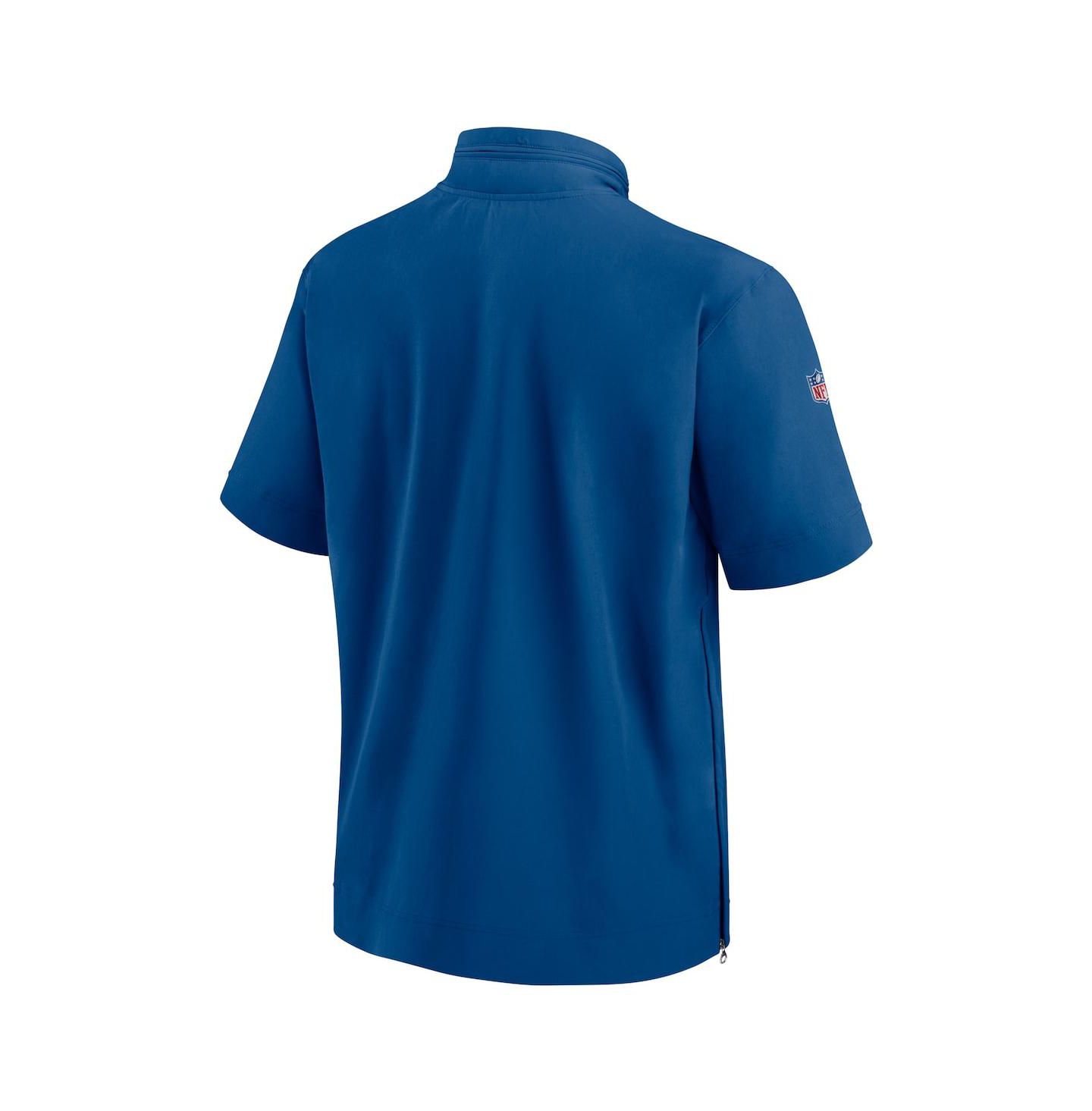 Мужская куртка Nike Royal Indianapolis Colts Sideline Coach Short Sleeve Quarter-Zip — фото 3