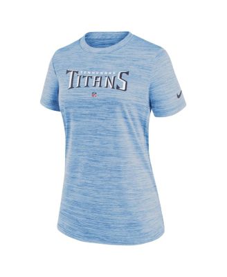 Women's Light Blue Tennessee Titans Sideline Velocity Performance T-shirt