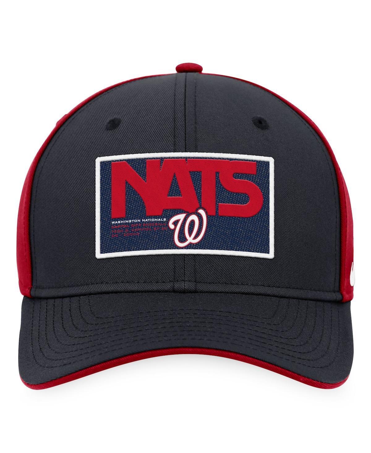 Nike Men's  Navy, Red Washington Nationals Classic99 Colorblock Performance Snapback Hat In Navy,red