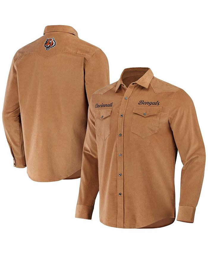 Men s NFL x Darius Rucker Collection by Tan Cincinnati Bengals Western Button Up Shirt