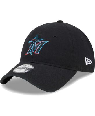 Little Boys and Girls Black Miami Marlins Team 9TWENTY Adjustable Hat
