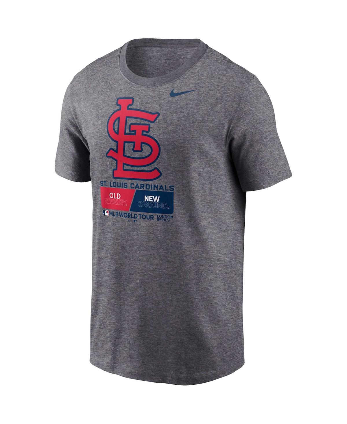 Men's NikeSt. Louis Cardinals 2023 Mlb World Tour: London Series T-shirt - Heather Charcoal