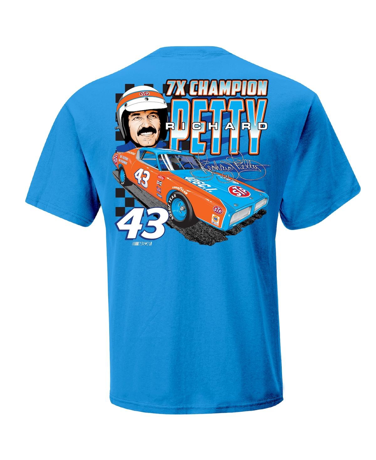 Shop Legacy Motor Club Team Collection Men's  Blue Richard Petty Seven-time Champion T-shirt