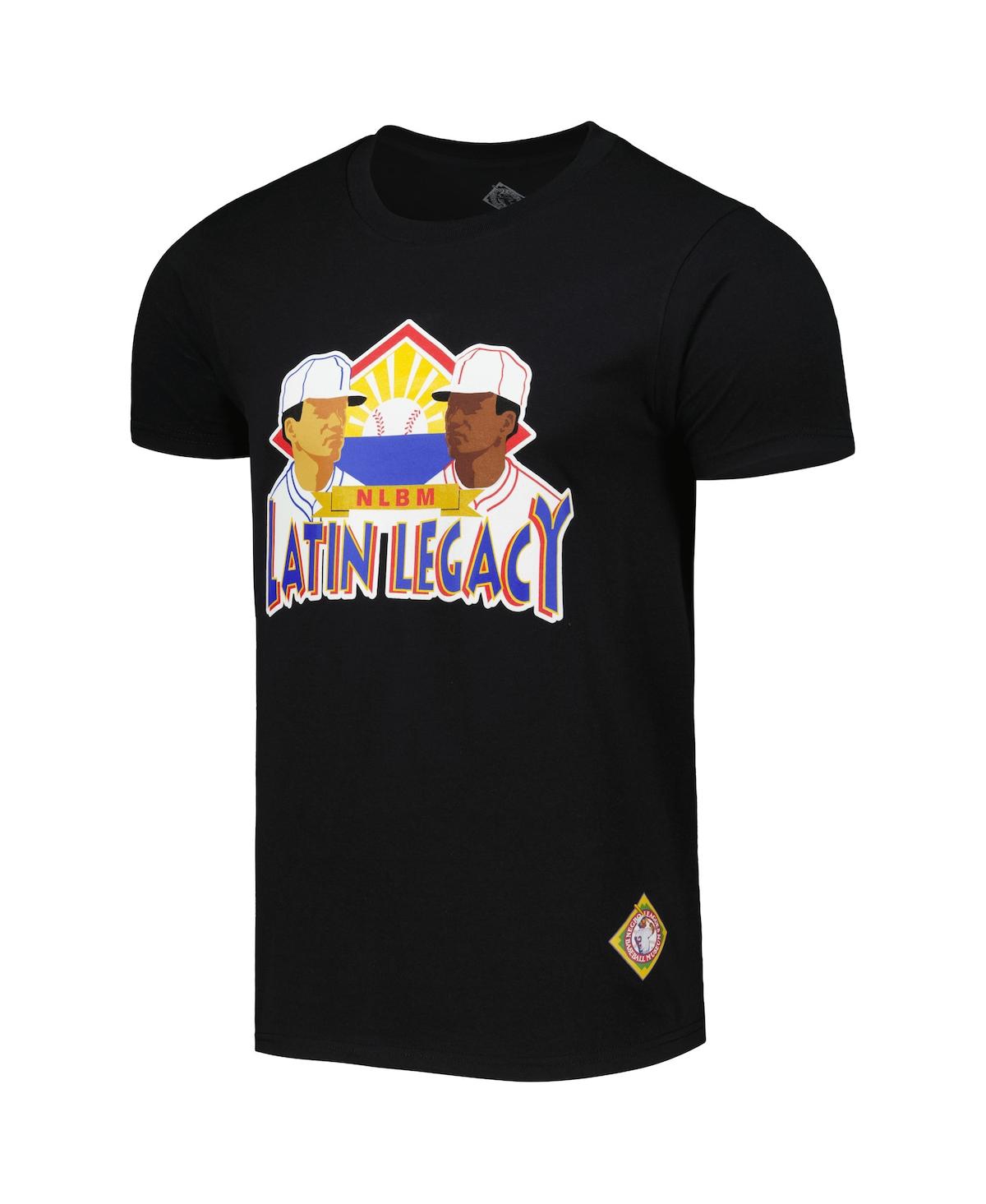Shop Stitches Men's  Black Negro League Baseball Latin Legacy T-shirt