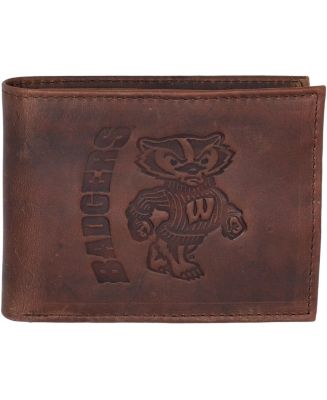 Men's Brown Wisconsin Badgers Bifold Leather Wallet - Macy's