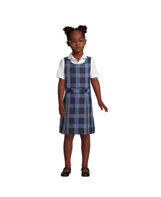 School Uniform Girls Plaid Jumper Top of Knee