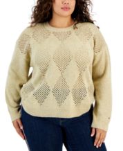 Plus size metallic best sale sweater