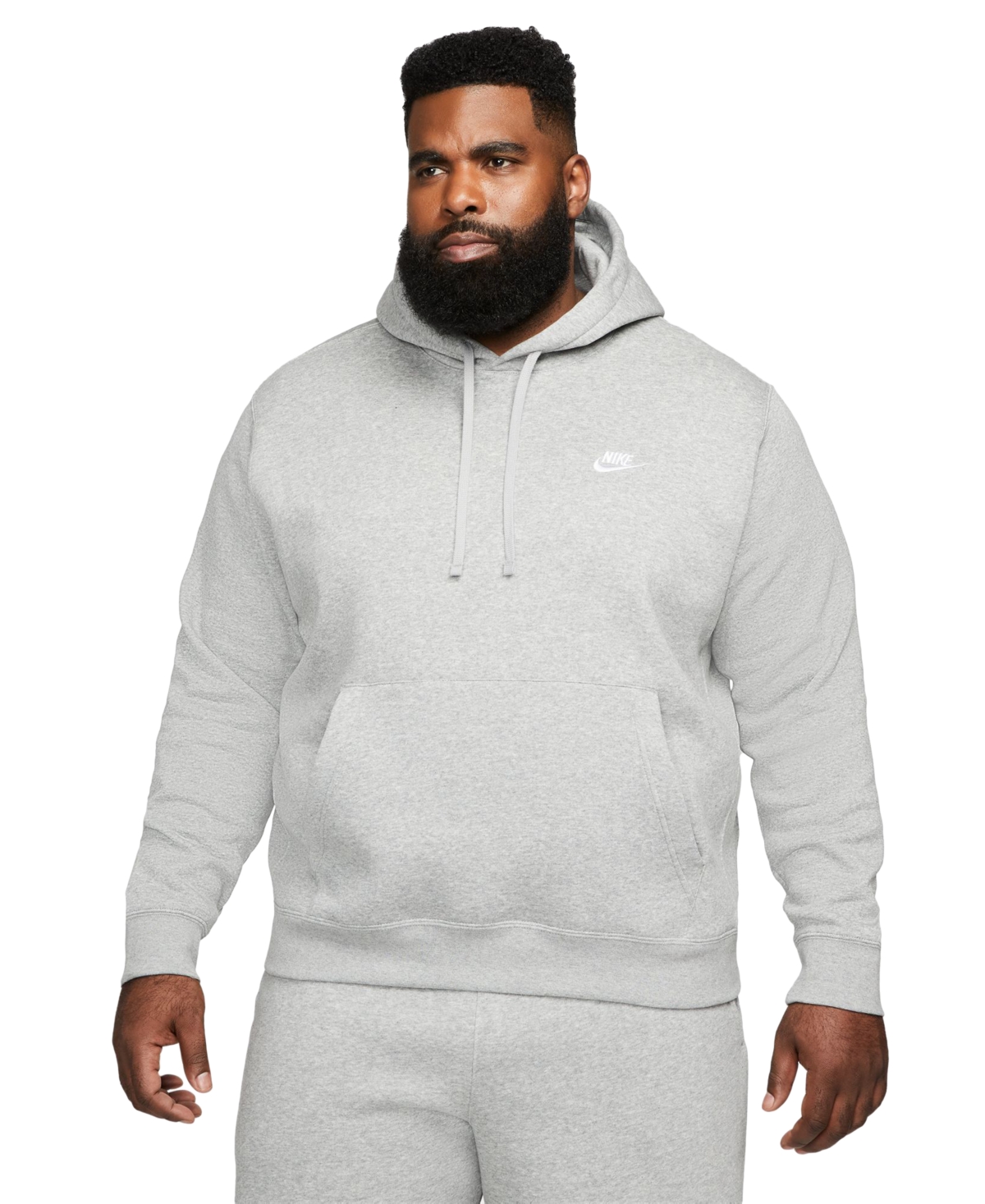 Shop Nike Men's Sportswear Club Fleece Pullover Hoodie In Dusty Cactus,dusty Cactus,white