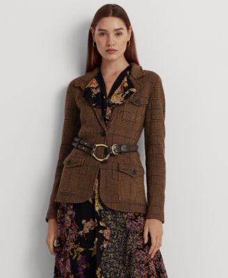 Lauren Ralph Lauren - Women's Checked Plaid Wool-Blend Blazer