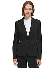 Calvin Klein Black Womens Blazers & Blazer Jackets - Macy\'s
